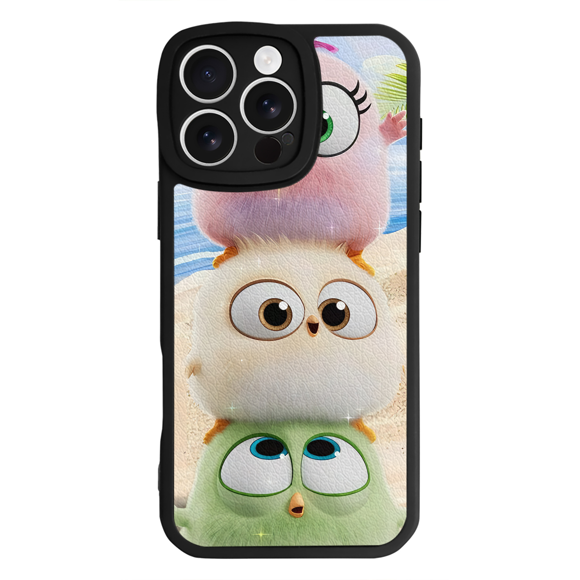 （画像用） Angry Birds アングリーバード 【iPhone 16シリーズ対応】シリコンスマホケース（レザー調） 材質：シリコン